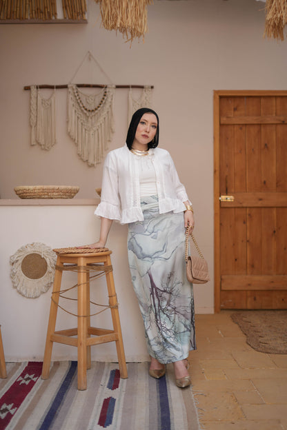 Satin Skirt-Mint Green